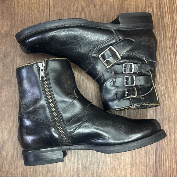 🔥🔥🔥Frye Black Leather Ankle Boots with Buckles Size: 7🔥🔥🔥 - Picture 7 of 15